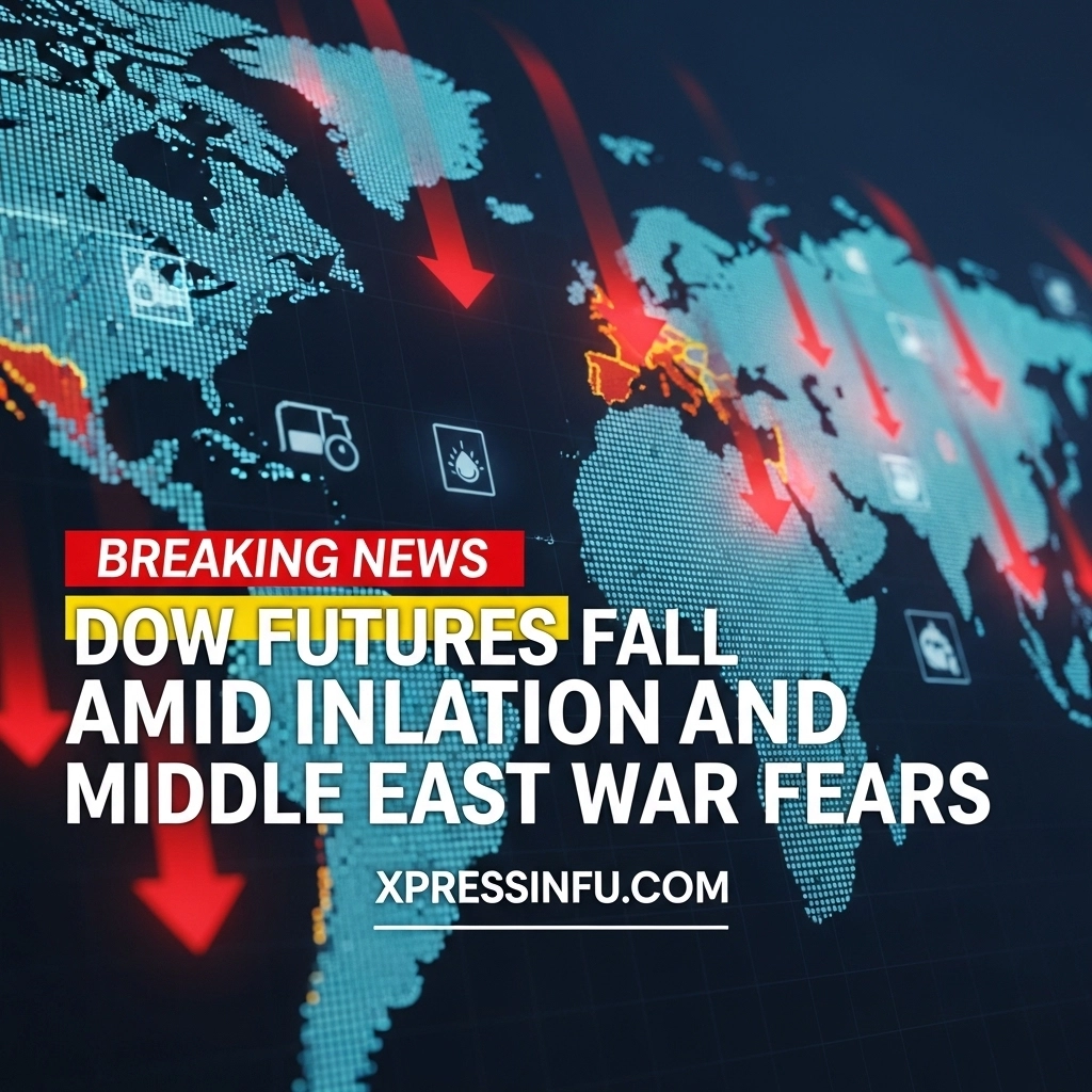 Dow Futures Fall Amid Inflation and Middle East War Fears