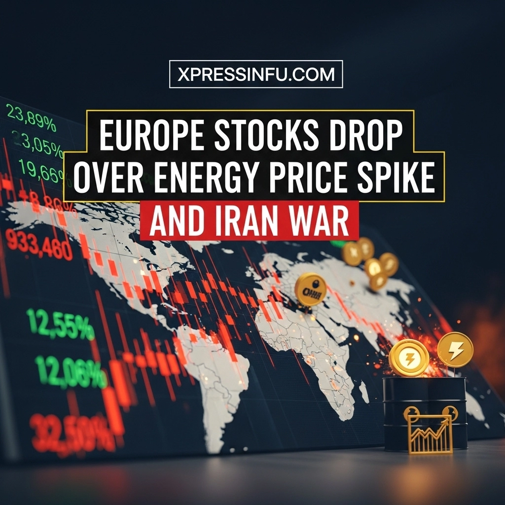 Europe Stocks Drop as Energy Prices Spike Over Iran War